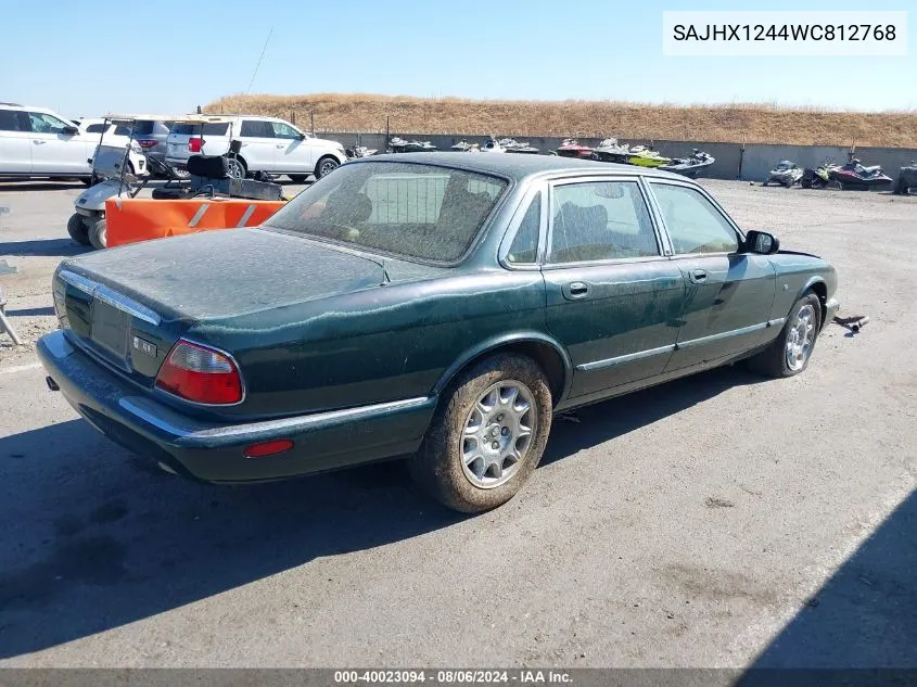 1998 Jaguar Xj8 VIN: SAJHX1244WC812768 Lot: 40023094