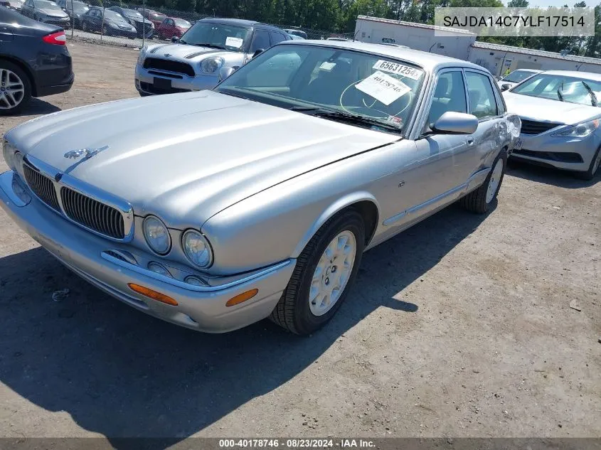 2000 Jaguar Xj8 VIN: SAJDA14C7YLF17514 Lot: 40178746