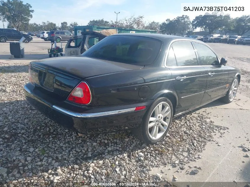 2005 Jaguar Xj Xjr VIN: SAJWA73B75TG41203 Lot: 40655536