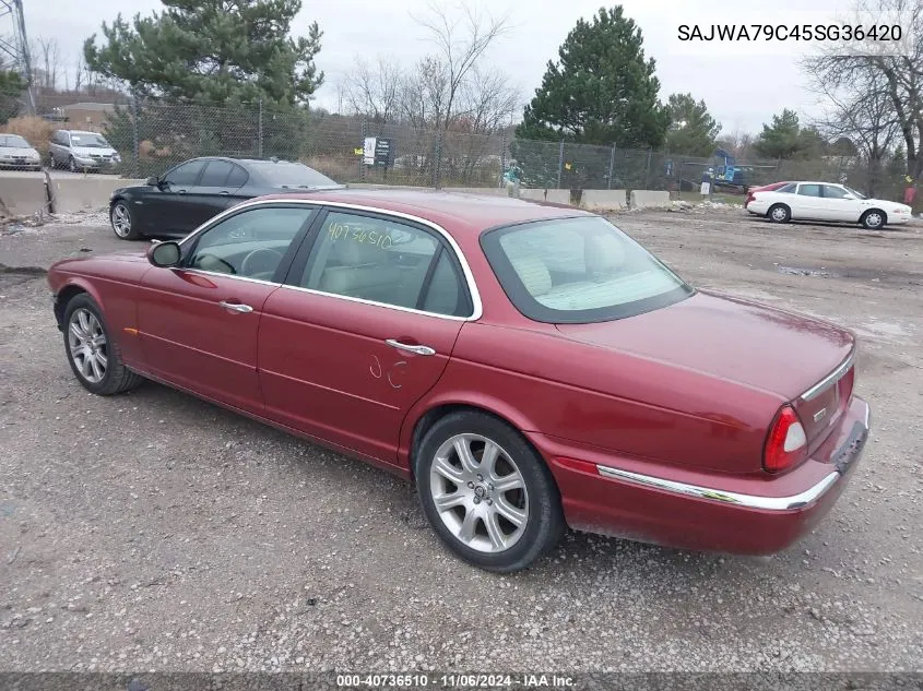 2005 Jaguar Xj Xj8 L VIN: SAJWA79C45SG36420 Lot: 40736510