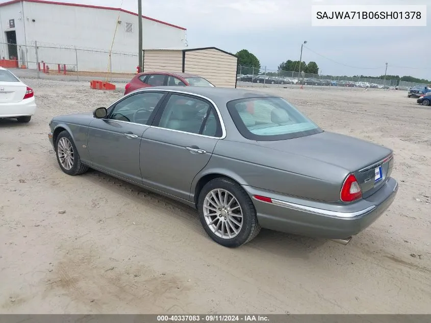 2006 Jaguar Xj Xj8 VIN: SAJWA71B06SH01378 Lot: 40337083