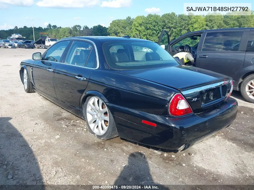 2008 Jaguar Xj Xj8 VIN: SAJWA71B48SH27792 Lot: 40399475