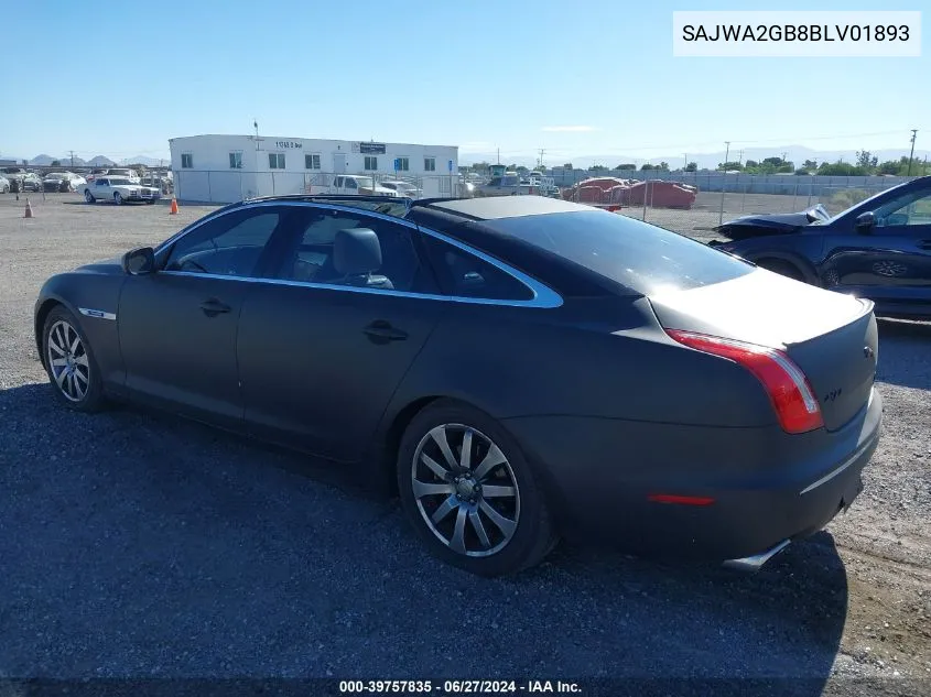 2011 Jaguar Xj VIN: SAJWA2GB8BLV01893 Lot: 40730733