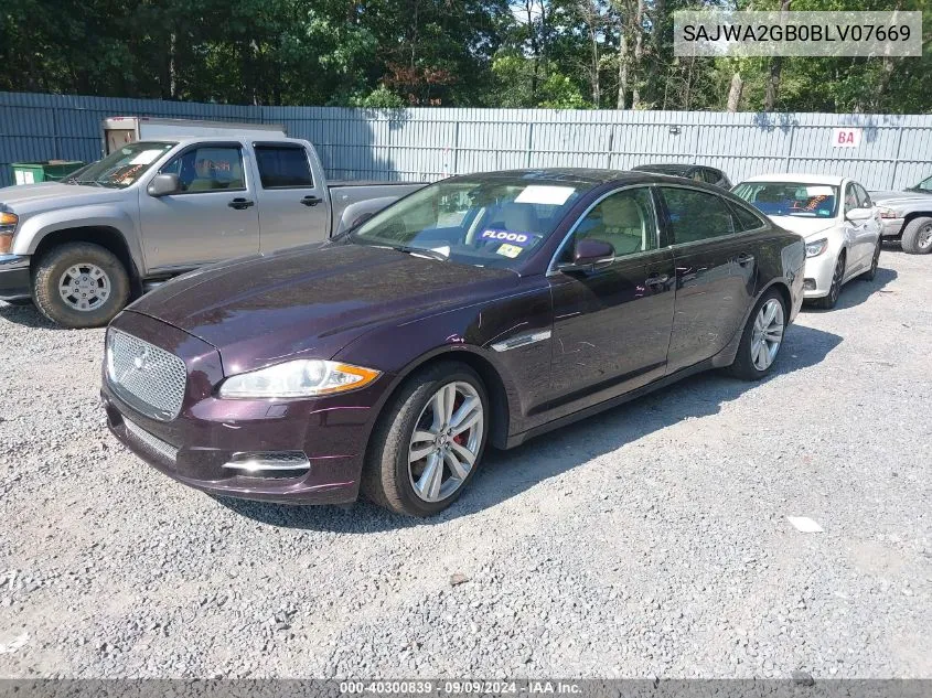 2011 Jaguar Xj Xjl VIN: SAJWA2GB0BLV07669 Lot: 40300839