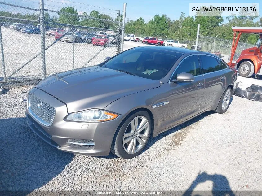 2011 Jaguar Xj Xjl VIN: SAJWA2GB6BLV13136 Lot: 40390344