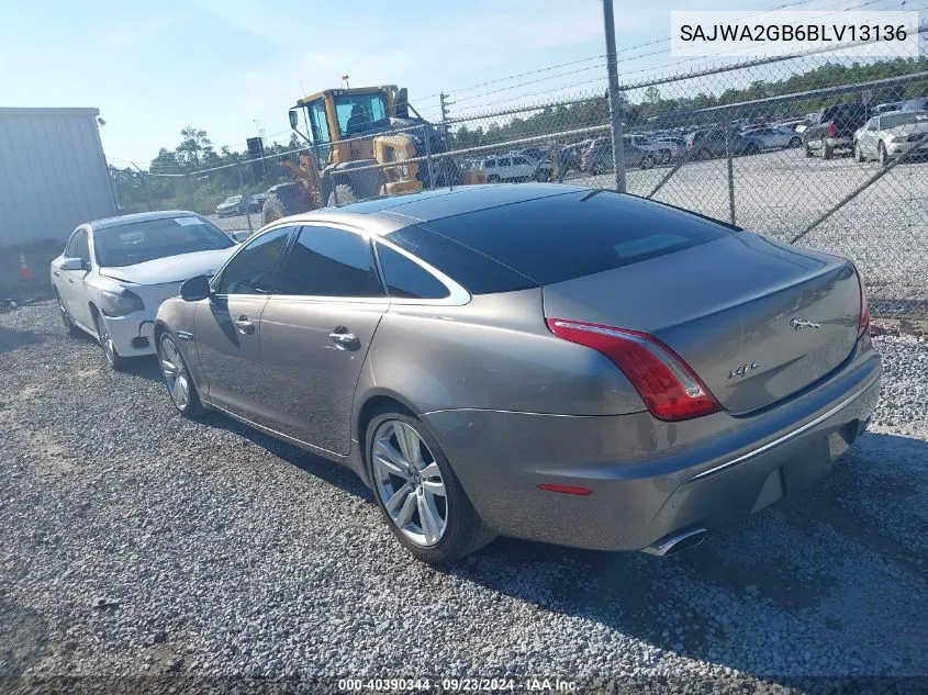 2011 Jaguar Xj Xjl VIN: SAJWA2GB6BLV13136 Lot: 40390344