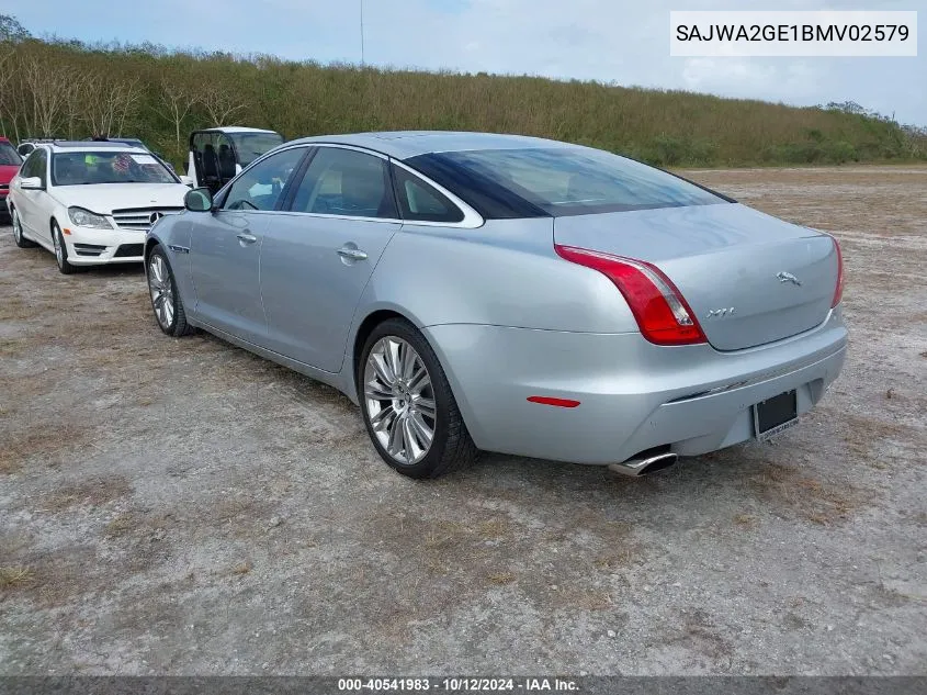 2011 Jaguar Xj Xjl Supercharged VIN: SAJWA2GE1BMV02579 Lot: 40541983