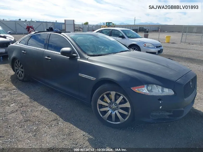 2011 Jaguar Xj Xjl VIN: SAJWA2GB8BLV01893 Lot: 40730733