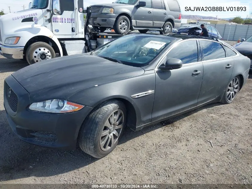 2011 Jaguar Xj Xjl VIN: SAJWA2GB8BLV01893 Lot: 40730733