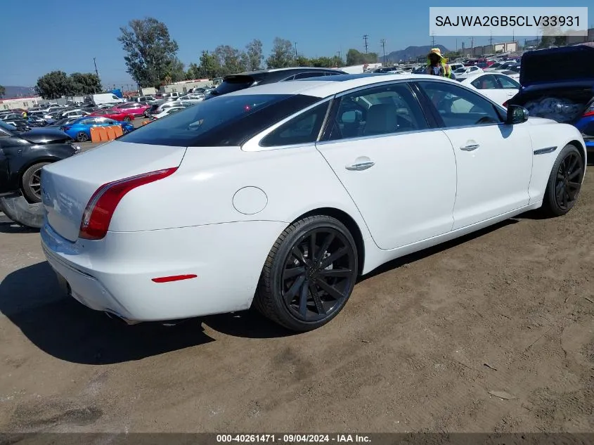 2012 Jaguar Xj Xjl Portfolio VIN: SAJWA2GB5CLV33931 Lot: 40261471