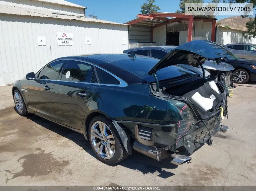 2013 Jaguar Xjl Portfolio VIN: SAJWA2GB3DLV47005 Lot: 40166704