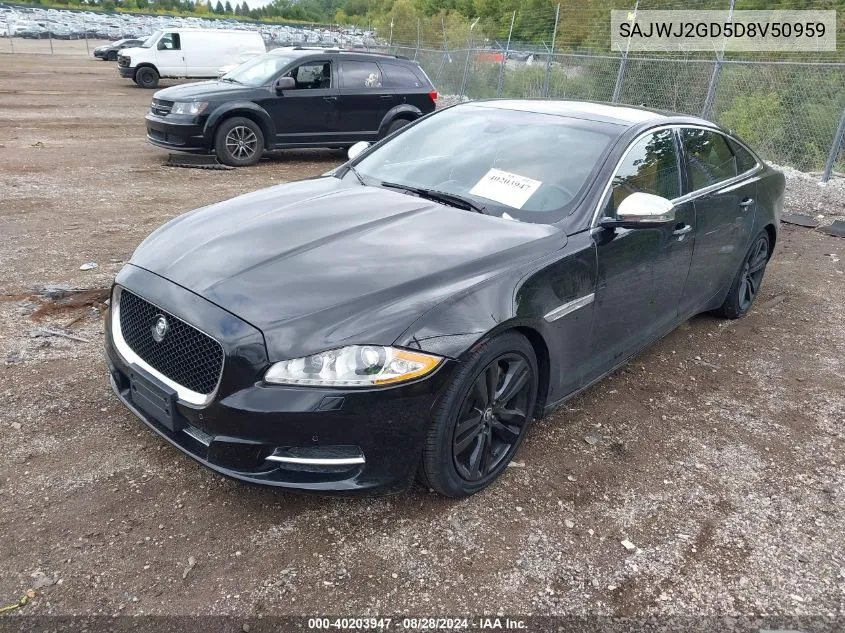 2013 Jaguar Xj Xjl Portfolio VIN: SAJWJ2GD5D8V50959 Lot: 40203947