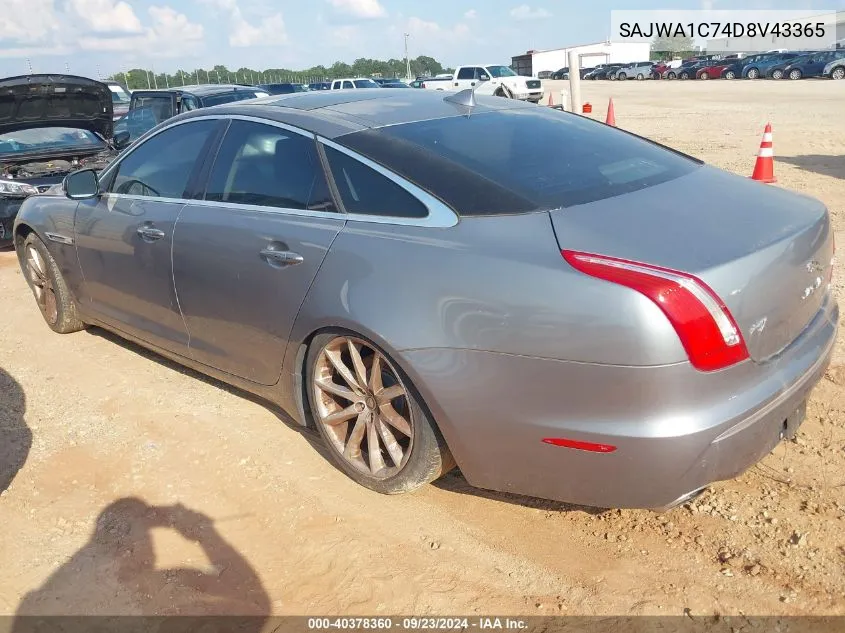 2013 Jaguar Xj VIN: SAJWA1C74D8V43365 Lot: 40378360