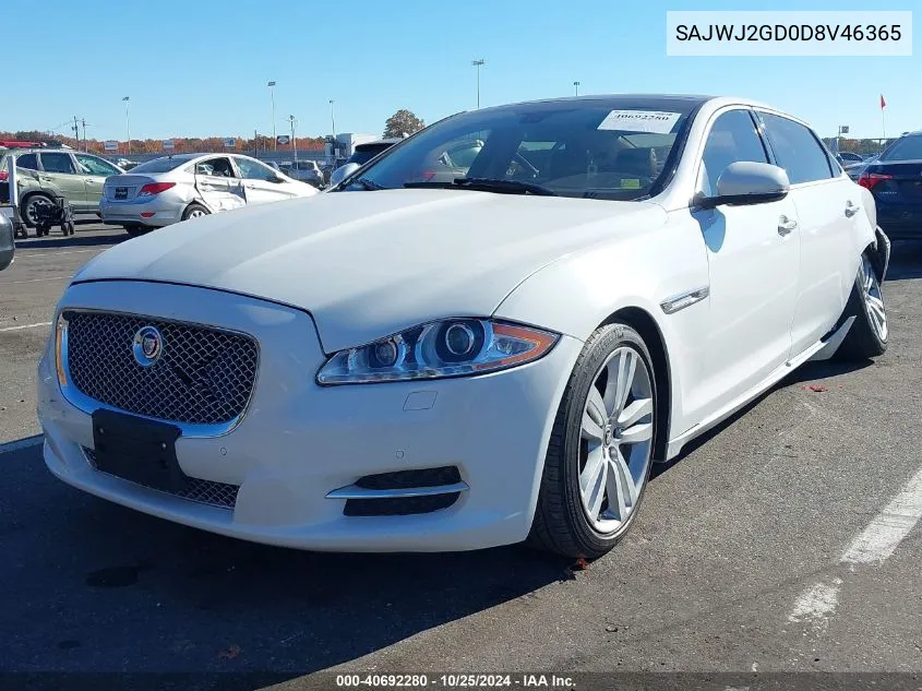 2013 Jaguar Xj Xjl Portfolio VIN: SAJWJ2GD0D8V46365 Lot: 40692280