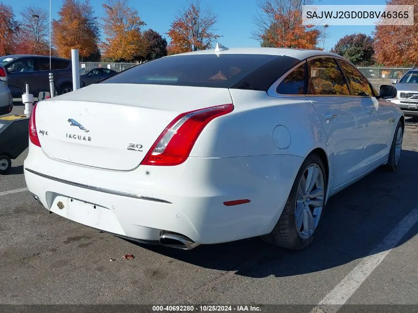 SAJWJ2GD0D8V46365 2013 Jaguar Xj Xjl Portfolio