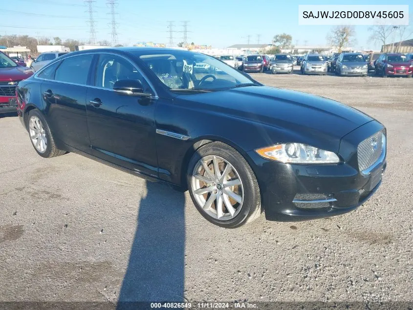 2013 Jaguar Xj Xjl Portfolio VIN: SAJWJ2GD0D8V45605 Lot: 40826549