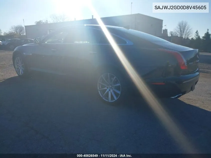 2013 Jaguar Xj Xjl Portfolio VIN: SAJWJ2GD0D8V45605 Lot: 40826549