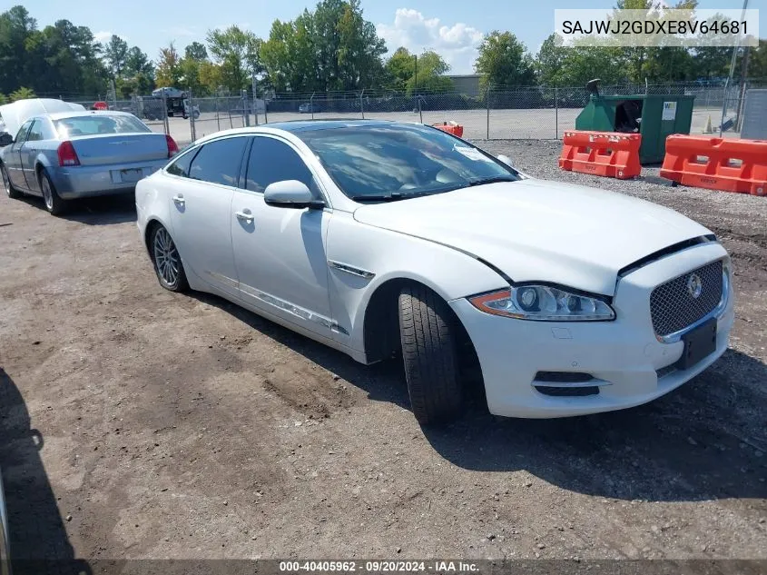 2014 Jaguar Xj Xjl Portfolio VIN: SAJWJ2GDXE8V64681 Lot: 40405962