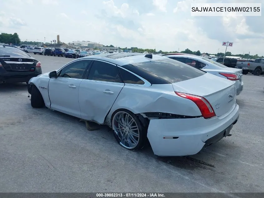 2016 Jaguar Xj Supercharged VIN: SAJWA1CE1GMW02155 Lot: 39852313