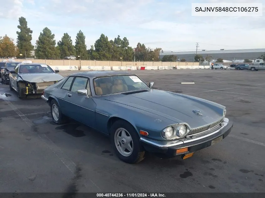 1982 Jaguar Xjs VIN: SAJNV5848CC106275 Lot: 40744236