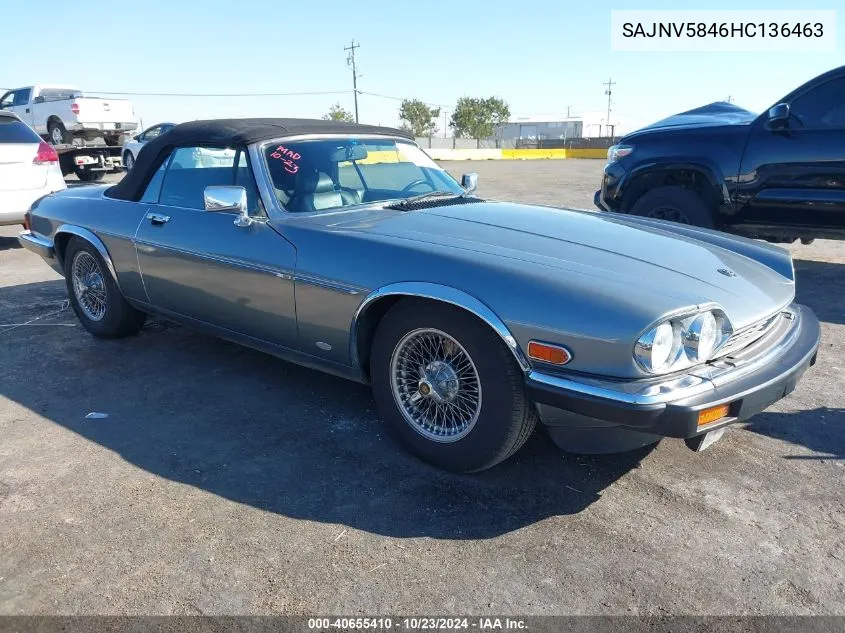 1987 Jaguar Xjs VIN: SAJNV5846HC136463 Lot: 40655410