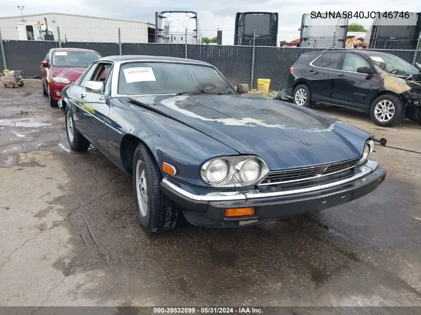 1988 Jaguar Xjs VIN: SAJNA5840JC146746 Lot: 39532899