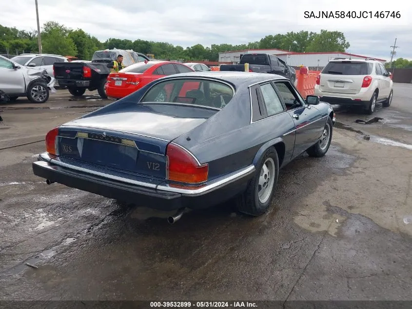 1988 Jaguar Xjs VIN: SAJNA5840JC146746 Lot: 39532899