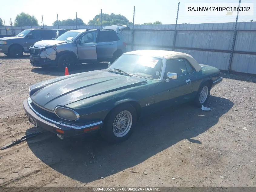 1993 Jaguar Xjs VIN: SAJNW4740PC186332 Lot: 40052708