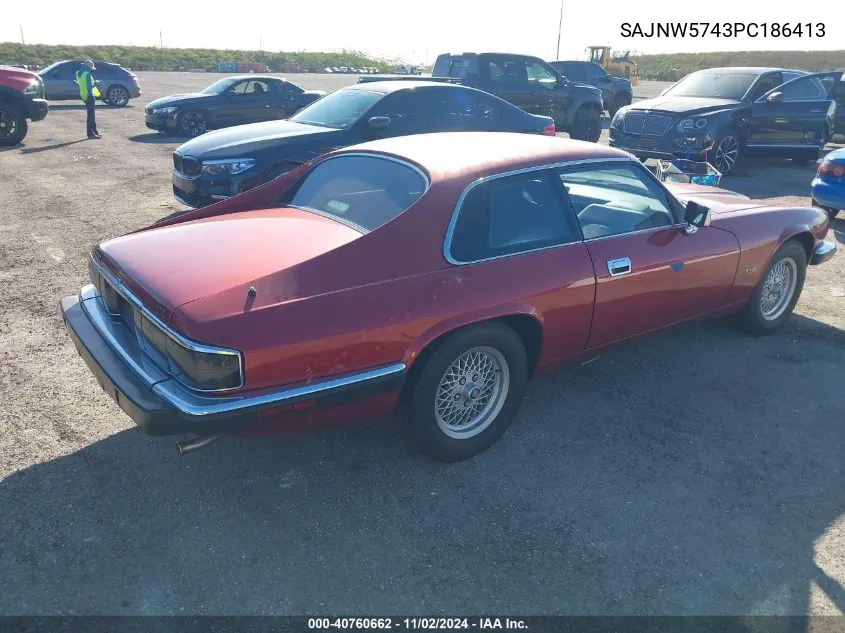 1993 Jaguar Xjs VIN: SAJNW5743PC186413 Lot: 40760662