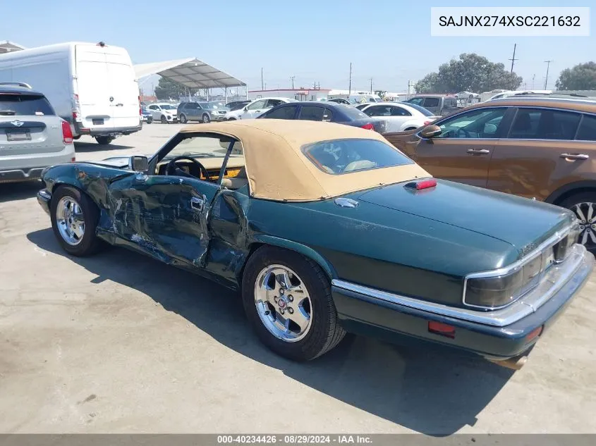 1995 Jaguar Xjs 2+2 VIN: SAJNX274XSC221632 Lot: 40234426