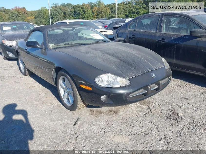 1998 Jaguar Xk8 VIN: SAJGX2243WC021956 Lot: 40616759