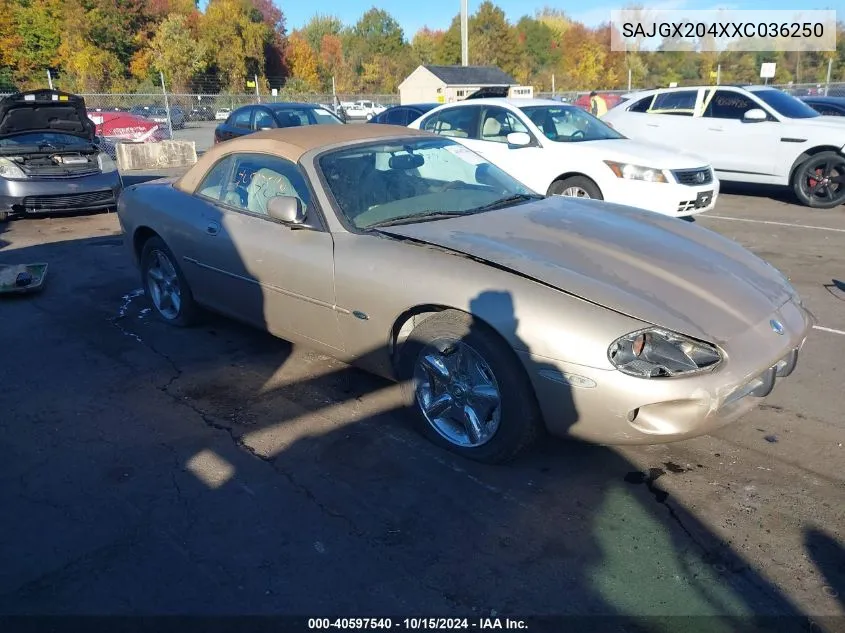 1999 Jaguar Xk8 VIN: SAJGX204XXC036250 Lot: 40597540