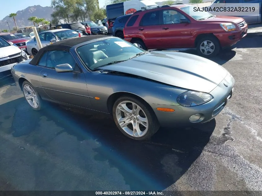 2003 Jaguar Xk8 VIN: SAJDA42C832A32219 Lot: 40202974