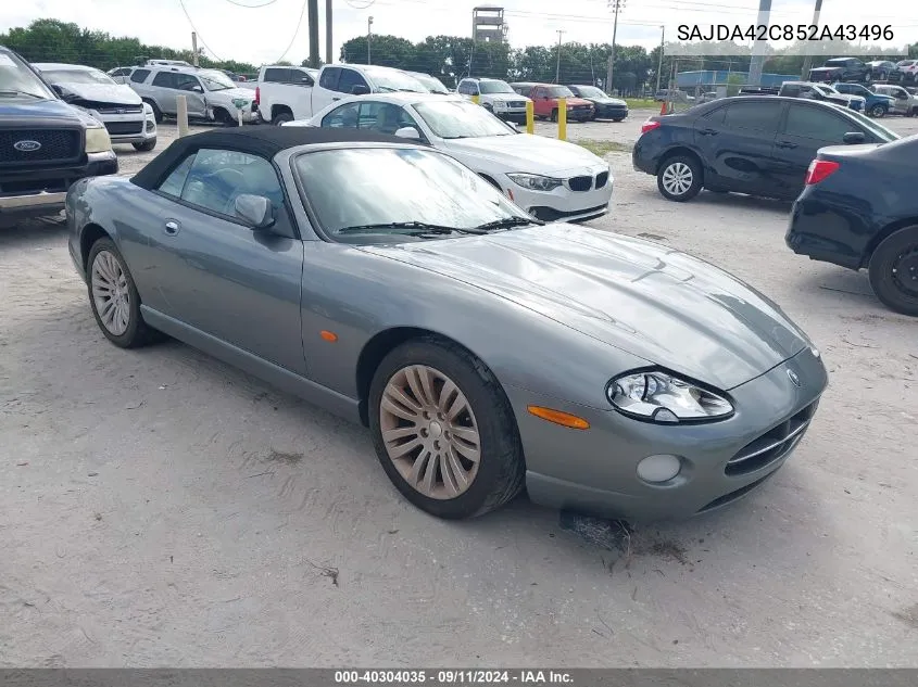 2005 Jaguar Xk8 VIN: SAJDA42C852A43496 Lot: 40304035