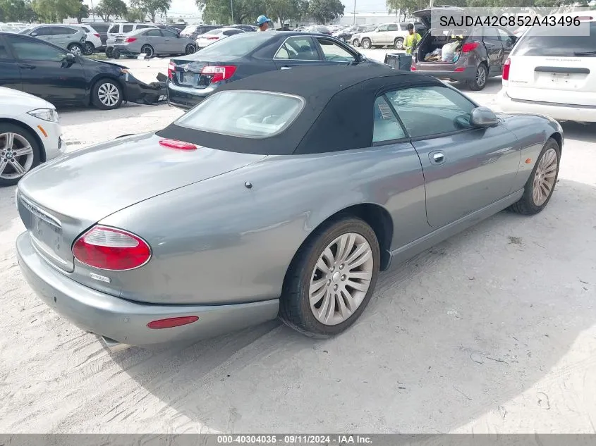 2005 Jaguar Xk8 VIN: SAJDA42C852A43496 Lot: 40304035