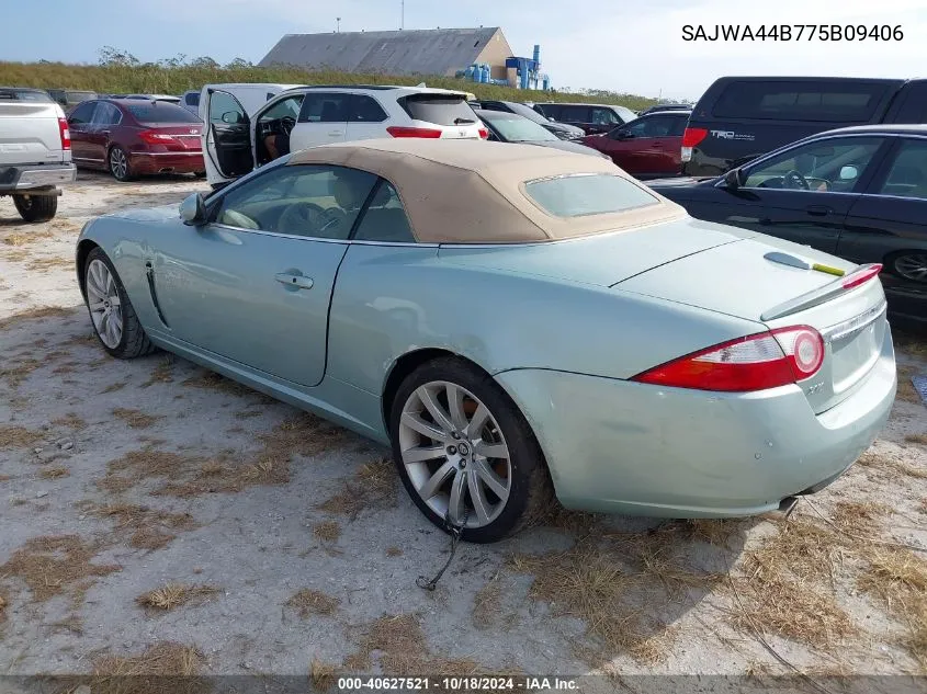 2007 Jaguar Xk VIN: SAJWA44B775B09406 Lot: 40627521