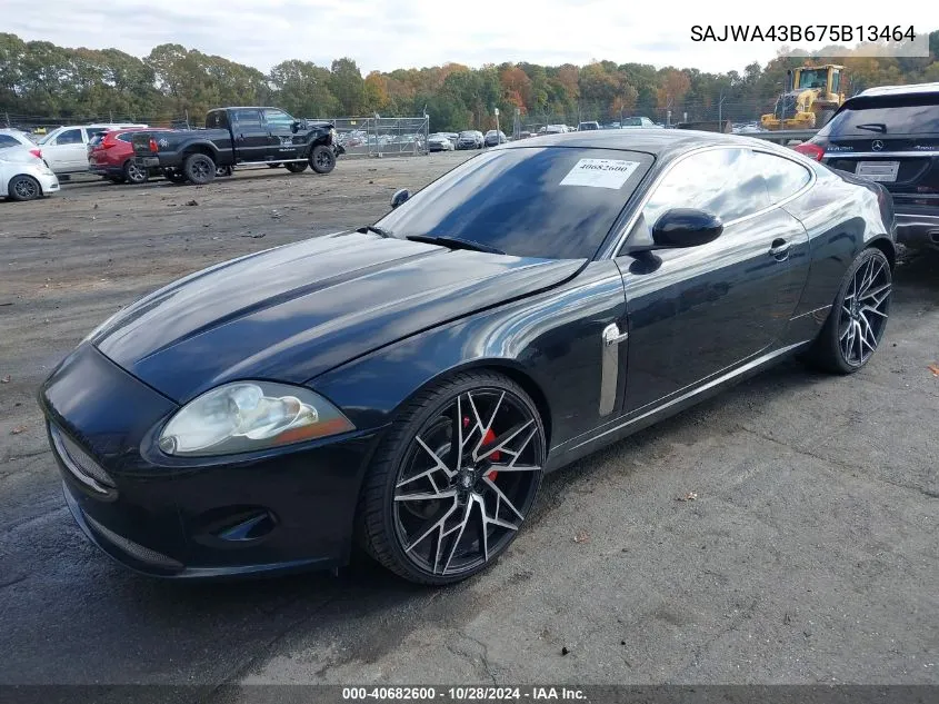 2007 Jaguar Xk VIN: SAJWA43B675B13464 Lot: 40682600