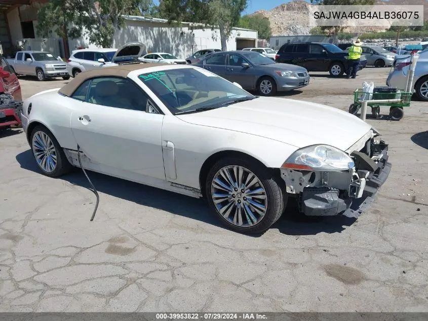 SAJWA4GB4ALB36075 2010 Jaguar Xk