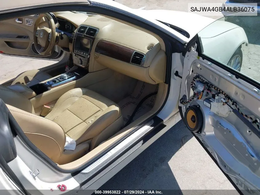 SAJWA4GB4ALB36075 2010 Jaguar Xk