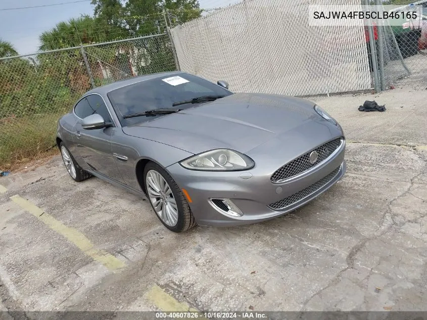 2012 Jaguar Xk VIN: SAJWA4FB5CLB46165 Lot: 40607826