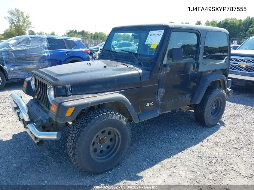 2000 Jeep Wrangler / Tj Sport VIN: 1J4FA49SXYP787555 Lot: 40252962