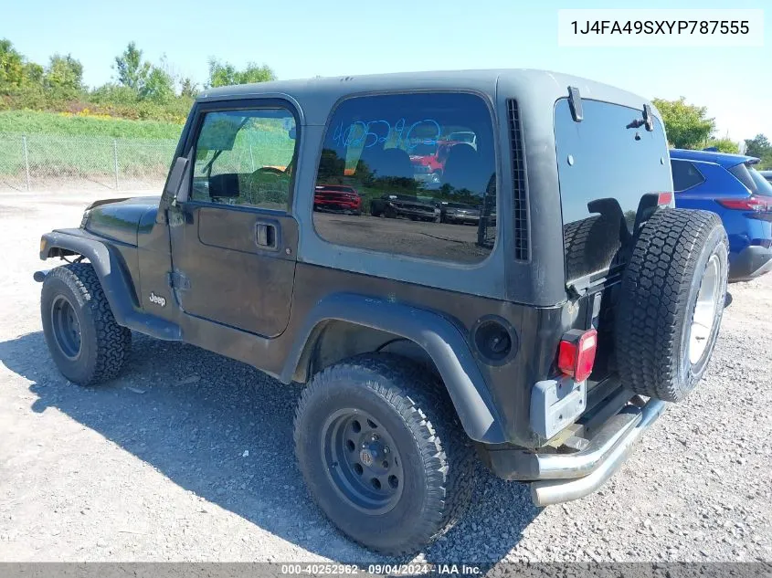 2000 Jeep Wrangler / Tj Sport VIN: 1J4FA49SXYP787555 Lot: 40252962