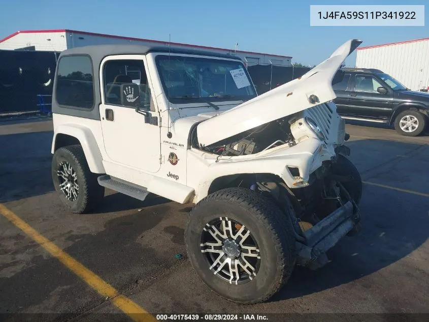 2001 Jeep Wrangler Sahara VIN: 1J4FA59S11P341922 Lot: 40175439