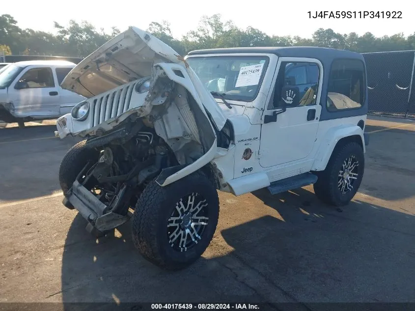 1J4FA59S11P341922 2001 Jeep Wrangler Sahara