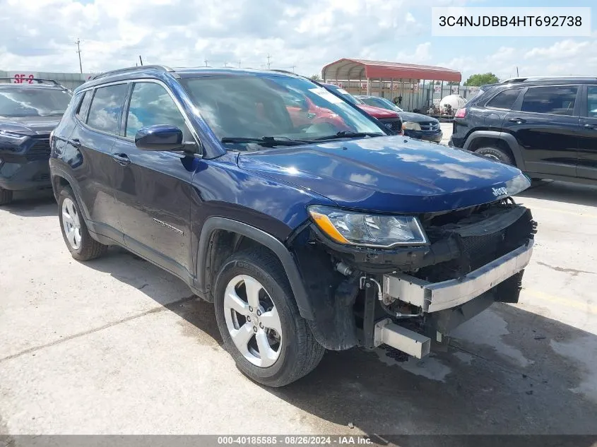 2017 Jeep New Compass Latitude 4X4 VIN: 3C4NJDBB4HT692738 Lot: 40185585