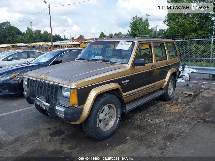 1987 Jeep Cherokee Pioneer VIN: 1JCMR7825HT115935 Lot: 40444460