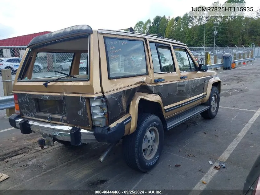 1987 Jeep Cherokee Pioneer VIN: 1JCMR7825HT115935 Lot: 40444460