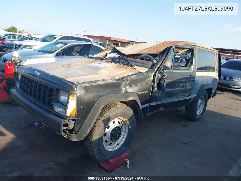 1989 Jeep Cherokee VIN: 1J4FT27L5KL509090 Lot: 39891594