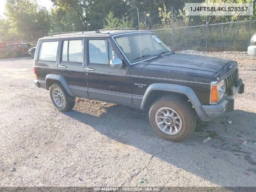 1989 Jeep Cherokee Laredo VIN: 1J4FT58L4KL528357 Lot: 40465401