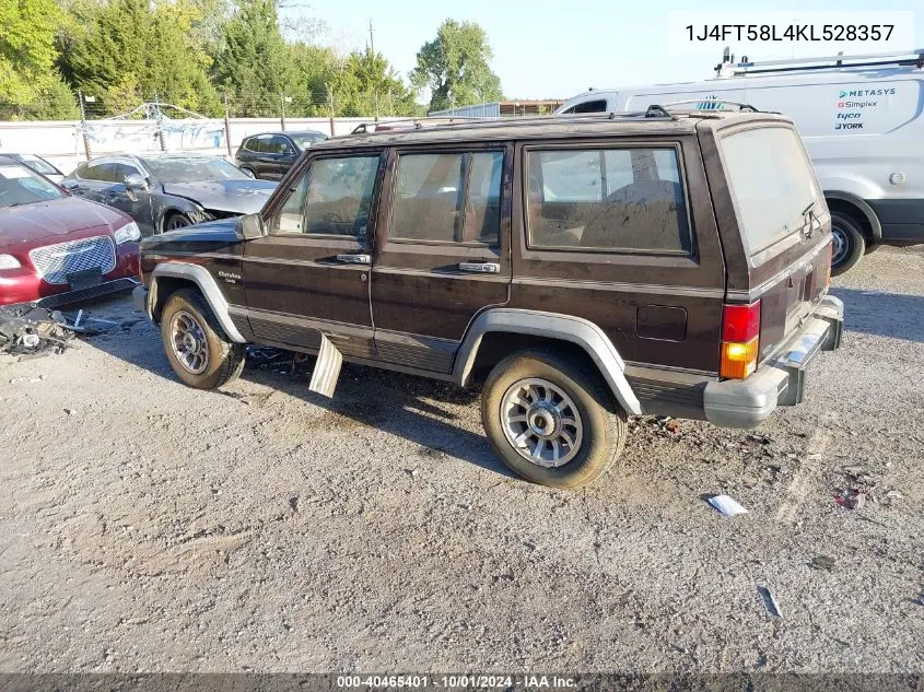 1989 Jeep Cherokee Laredo VIN: 1J4FT58L4KL528357 Lot: 40465401